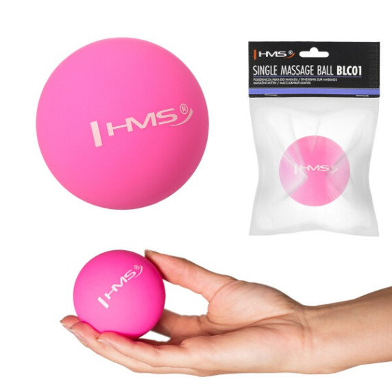 Masážna lopta HMS BLC01 ružová - Lacrosse Ball