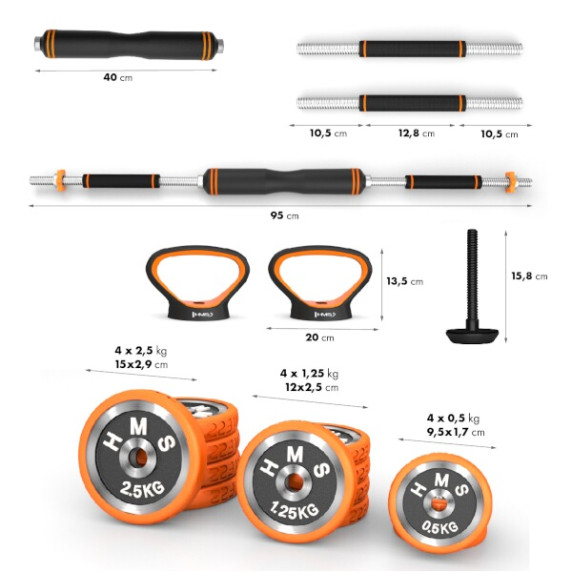 Sada činiek HMS SGZ220 Pro 6v1 20 kg