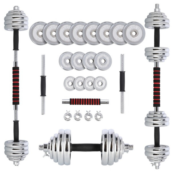 Cinkový set v kufri HMS STC30 2x15 kg, chróm