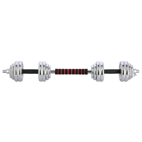 Cinkový set v kufri HMS STC30 2x15 kg, chróm