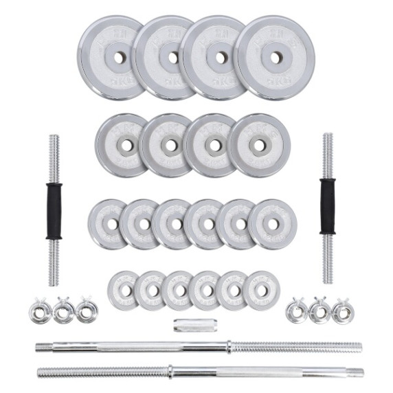 Činkový set v kufri HMS STC50 2x25 kg, chróm