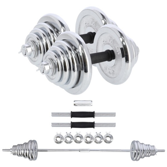 Činkový set v kufri HMS STC50 2x25 kg, chróm