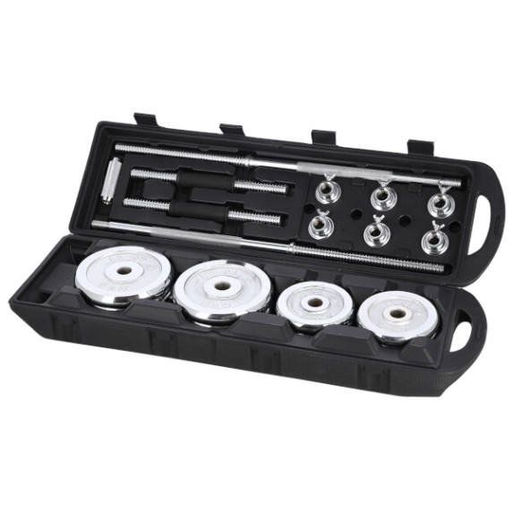 Činkový set v kufri HMS STC50 2x25 kg, chróm