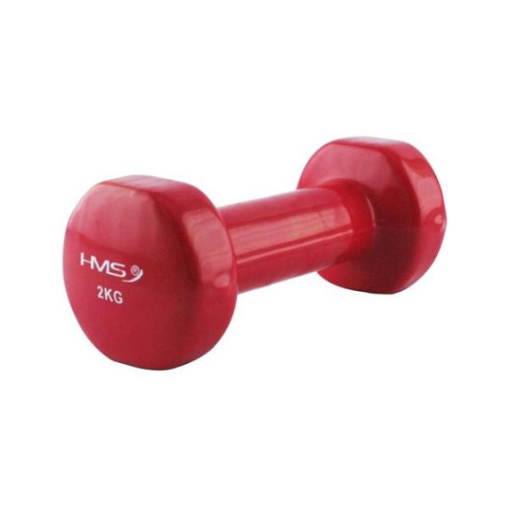 Ganteră din fontă acoperită cu vinil - HMS - 2 kg