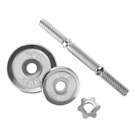 Činkový set v kufri HMS STC-20, chrómovaný, 20 kg