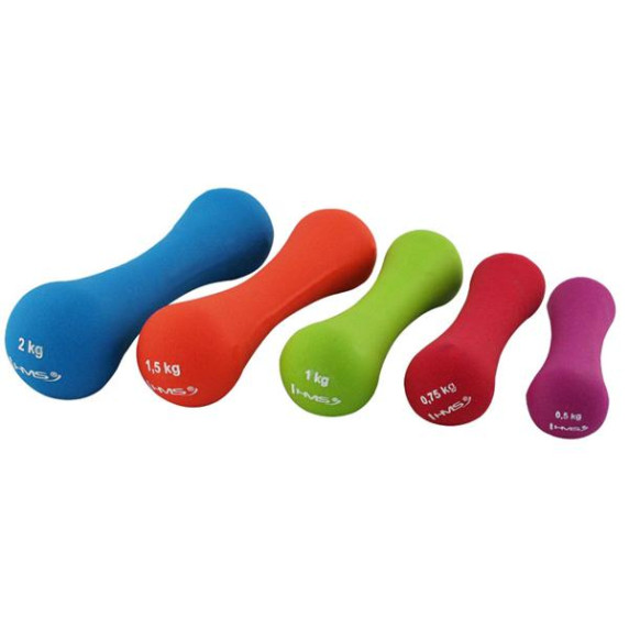 Ganteră din fontă acoperită cu neoprem - HMS 0,75 kg