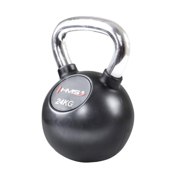 Vinylový kettlebell s chrómovaným úchopom HMS KGC 24 kg