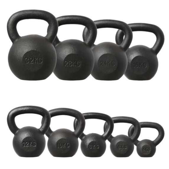 Ganteră kettlebell - 4 kg - HMS KZG04 - negru