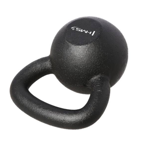 Liatinový kettlebell HMS KZG12 12 kg, čierny