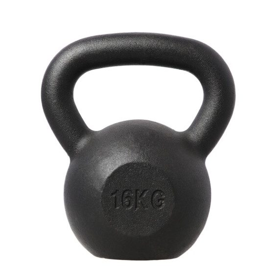 Liatinový kettlebell HMS KZG16 16 kg, čierny