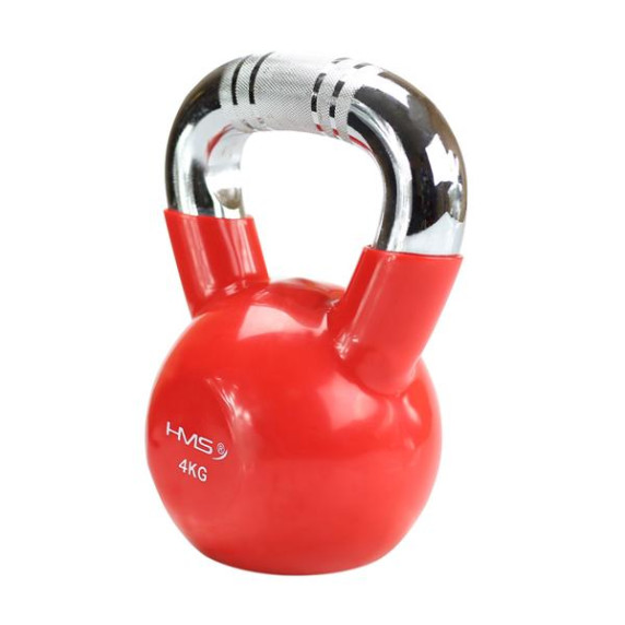 Ganteră Kettlebell - 4 kg - HMS KTC04 - roșu