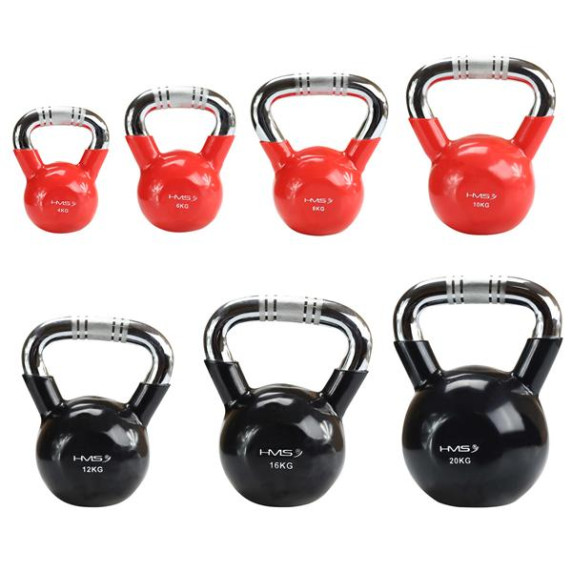 Ganteră Kettlebell - 4 kg - HMS KTC04 - roșu