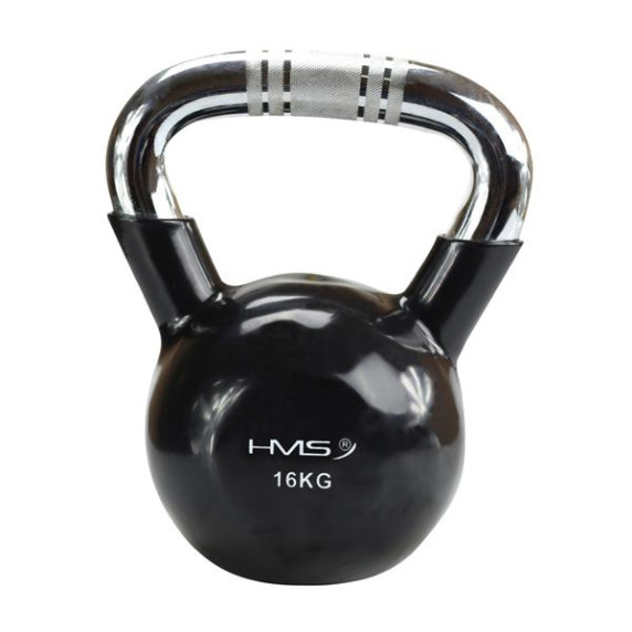 Kettlebell s chrómovaným úchopom 16 kg HMS KTC16 - čierny