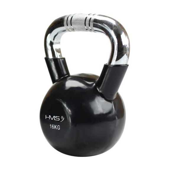 Kettlebell s chrómovaným úchopom 16 kg HMS KTC16 - čierny