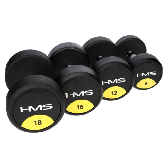 Pogumovaná jednoručná činka HMS HG Pro 47,5 kg