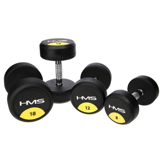 Pogumovaná jednoručná činka HMS HG Pro 47,5 kg