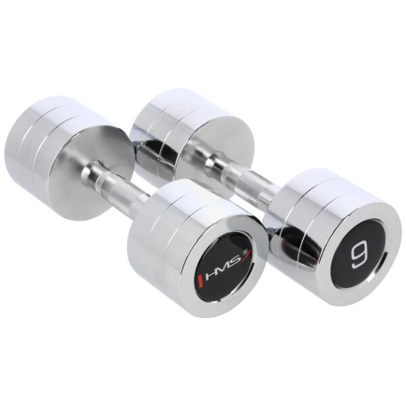 Chrómované činky 2 x 9 kg HMS CHD09