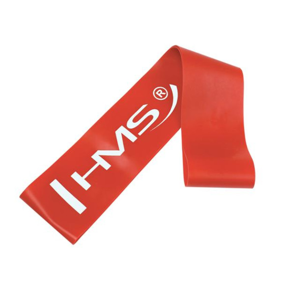 Bandă elastică fitness - HMS GU04 - roșu