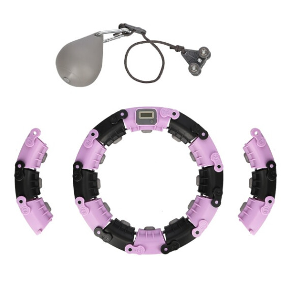 Cerc masaj  cu greutate - violet/negru - FH03