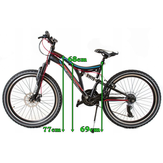 KANDS SNIPER Junior horský bicykel 24" 2020 - čierno/červený