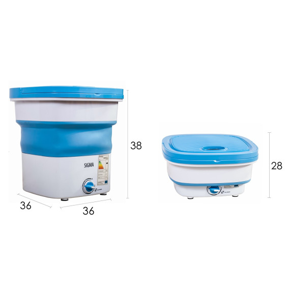 Mini mosógép 3kg Sigma XPB20-268 - kék