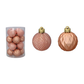 Karácsonyfa dísz szett 16 darab 4 cm - rose gold - 