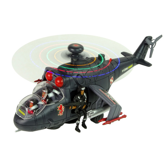 Vojenský vrtuľník so zvukovými a svetelnými efektmi Inlea4Fun HELICOPTER