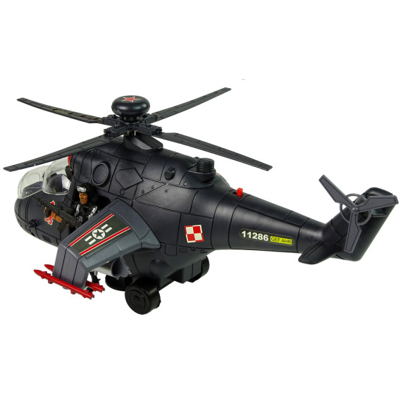 Vojenský vrtuľník so zvukovými a svetelnými efektmi Inlea4Fun HELICOPTER