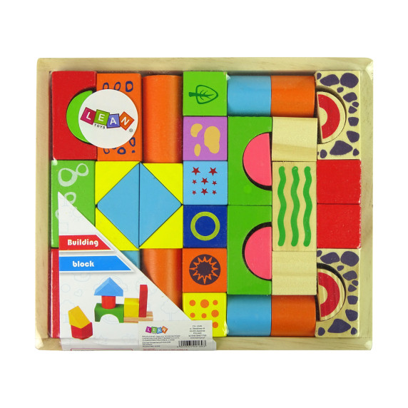 Cuburi colorate din lemn - Building Block