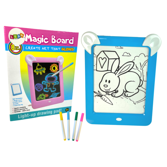 Tabla magică 3D iluminată pentru desen - LEAN Toys