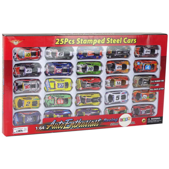 Set mașinuțe, culori asortate - 25 piese - Auto Enthusiast racing