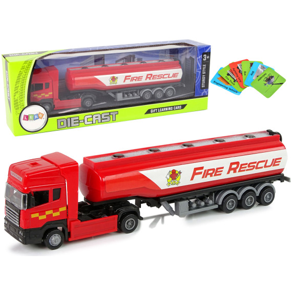 Camion cisternă de pompieri - 30 cm - roșu - DIE CAST