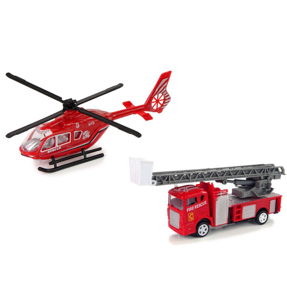 Mașină de pompieri cu elicopter - DIE CAST