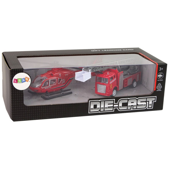 Mașină de pompieri cu elicopter - DIE CAST