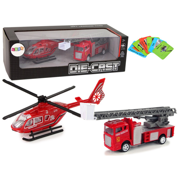 Mașină de pompieri cu elicopter - DIE CAST