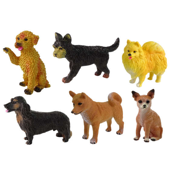 Állatfigura szett 6 darab Inlea4Fun RETRIEVERS - Kutyafajták