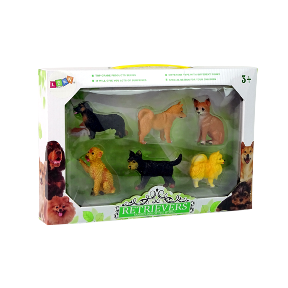 Állatfigura szett 6 darab Inlea4Fun RETRIEVERS - Kutyafajták