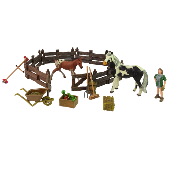 Farma - kone v ohrade Inlea4Fun FARM ANIMALS