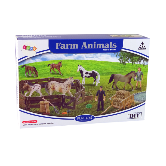 Farma - kone v ohrade Inlea4Fun FARM ANIMALS