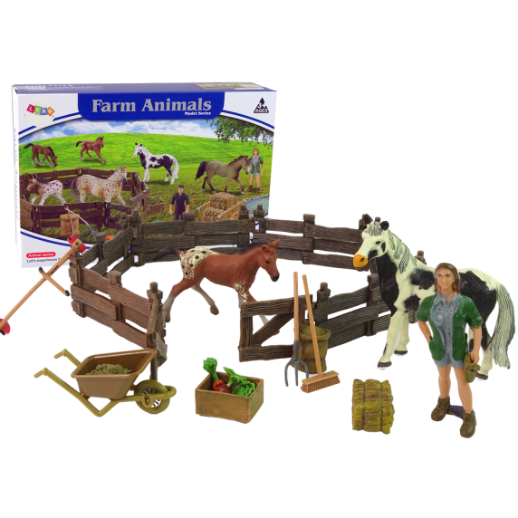 Farma - kone v ohrade Inlea4Fun FARM ANIMALS