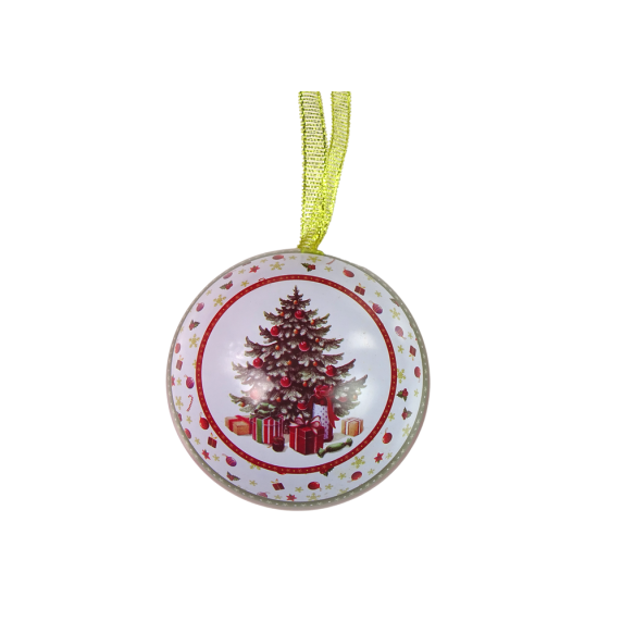 Glob de Crăciun - 7 cm - brad cu cadouri - Inlea4Fun