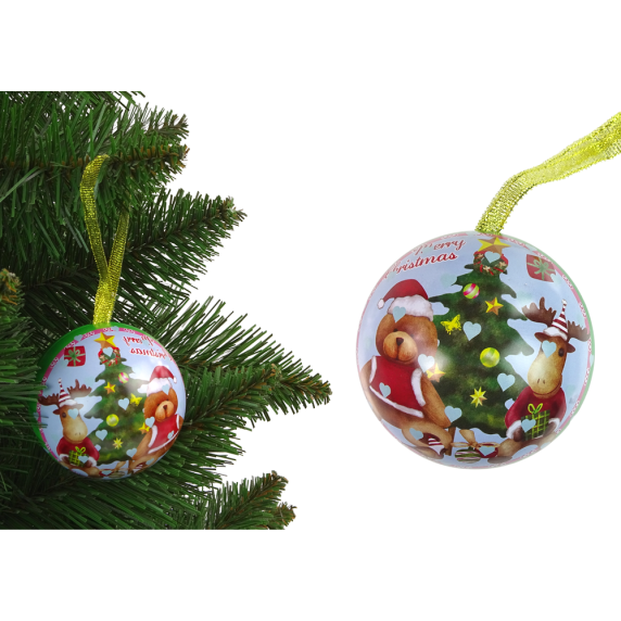 Glob de Crăciun - 7 cm - urs și ren - Inlea4Fun
