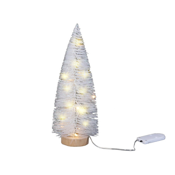Brad decor cu luminițe LED - brad alb