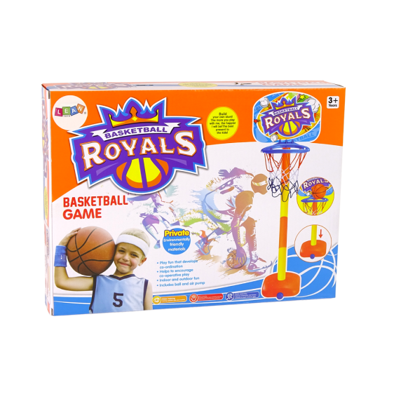 Basketbalový kôš s loptou a pumpou Inlea4Fun ROYALS