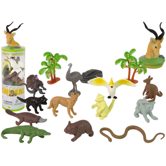 Figúrky - austrálske zvieratá 12 kusov Inle4Fun WOODLAND ANIMALS