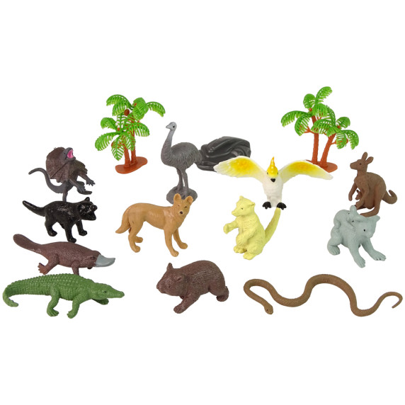 Figúrky - austrálske zvieratá 12 kusov Inle4Fun WOODLAND ANIMALS