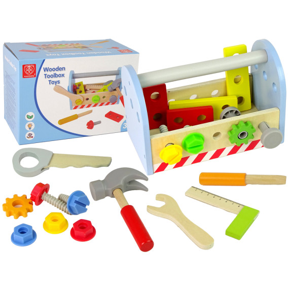 Set bricolaj din lemn pentru copii - Wooden Toolbox Toys