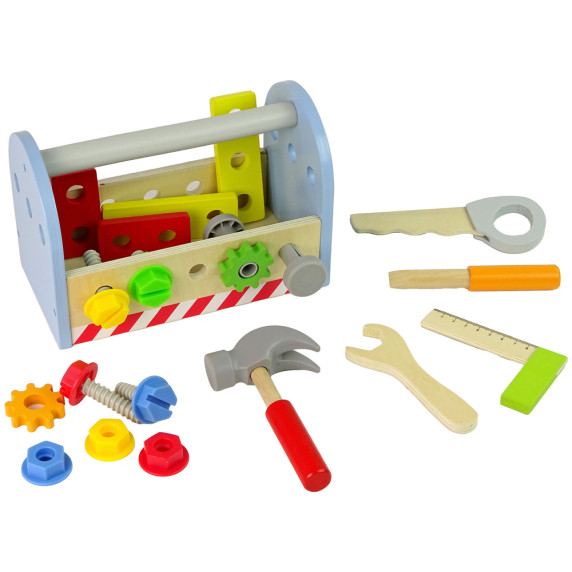 Set bricolaj din lemn pentru copii - Wooden Toolbox Toys