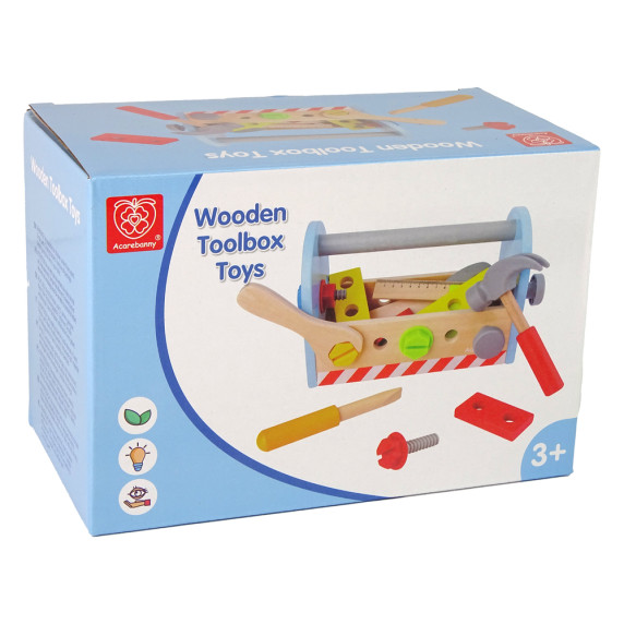 Set bricolaj din lemn pentru copii - Wooden Toolbox Toys