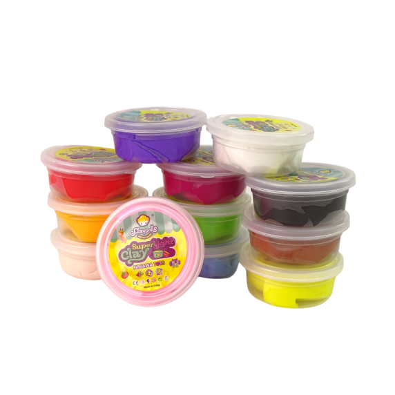 Gyurmakészlet 12 szín Inlea4Fun SUPER LIGHT CLAY